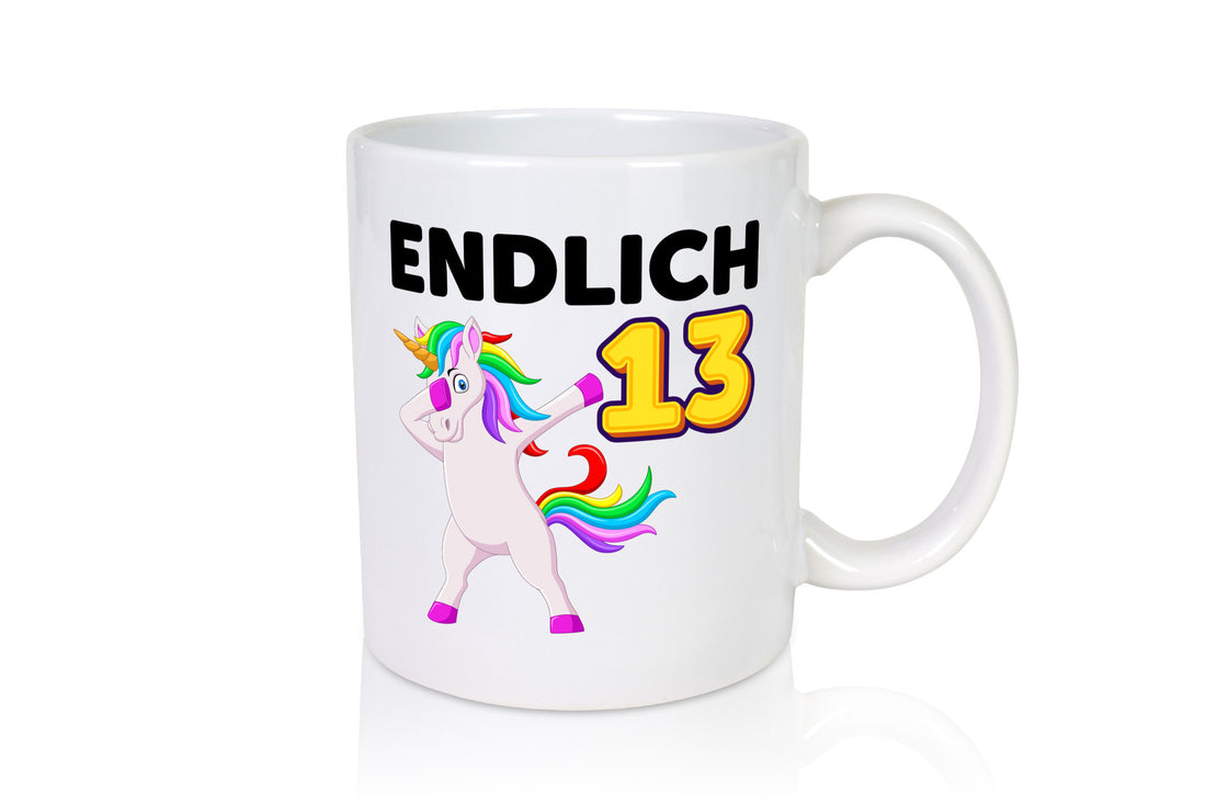 13. Geburtstag | endlich 13 Jahre Einhorn Mädchen Geschenkidee Humor Tasse