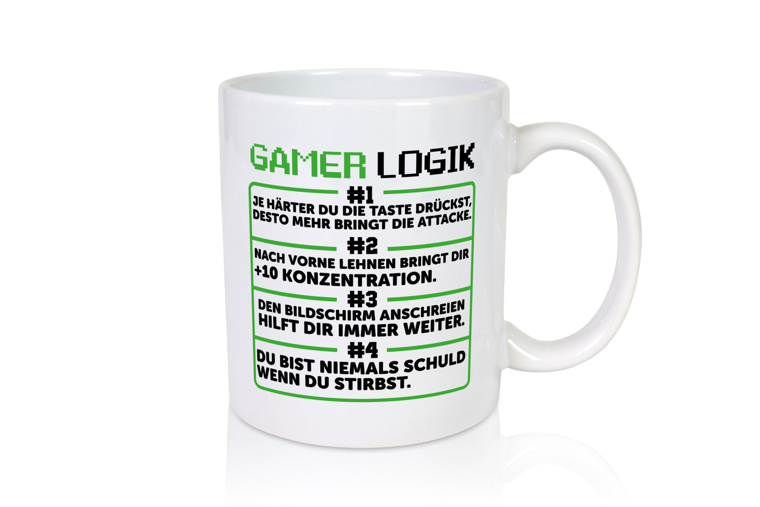 Gamer Logik | Zocker Spruch Gaming Humor lustig Geschenkidee Tasse