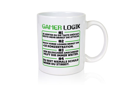 Gamer Logik | Zocker Spruch Gaming Humor lustig Geschenkidee Tasse