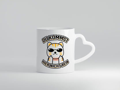 Du kommst hier nicht rein | Böse Katze Humor Tierliebhaber Geschenkidee Tasse