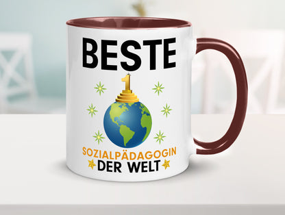 Welt Beste Sozialpädagogin | Humor Pädagogin Geschenkidee Tasse