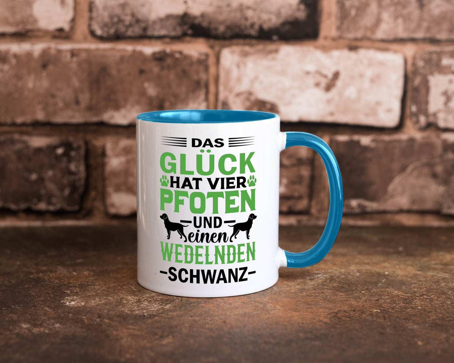 Das Glück hat 4 Pfoten | Hundeliebhaber Ich liebe Hunde Geschenk Tierliebhaber