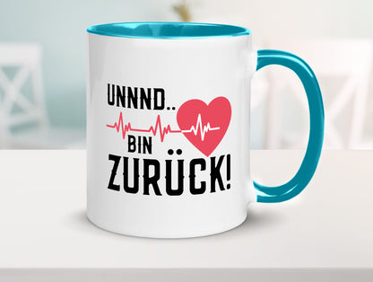 Bin zurück | Herzschlag Reanimation Puls Arzt Klinik Geschenk Humor