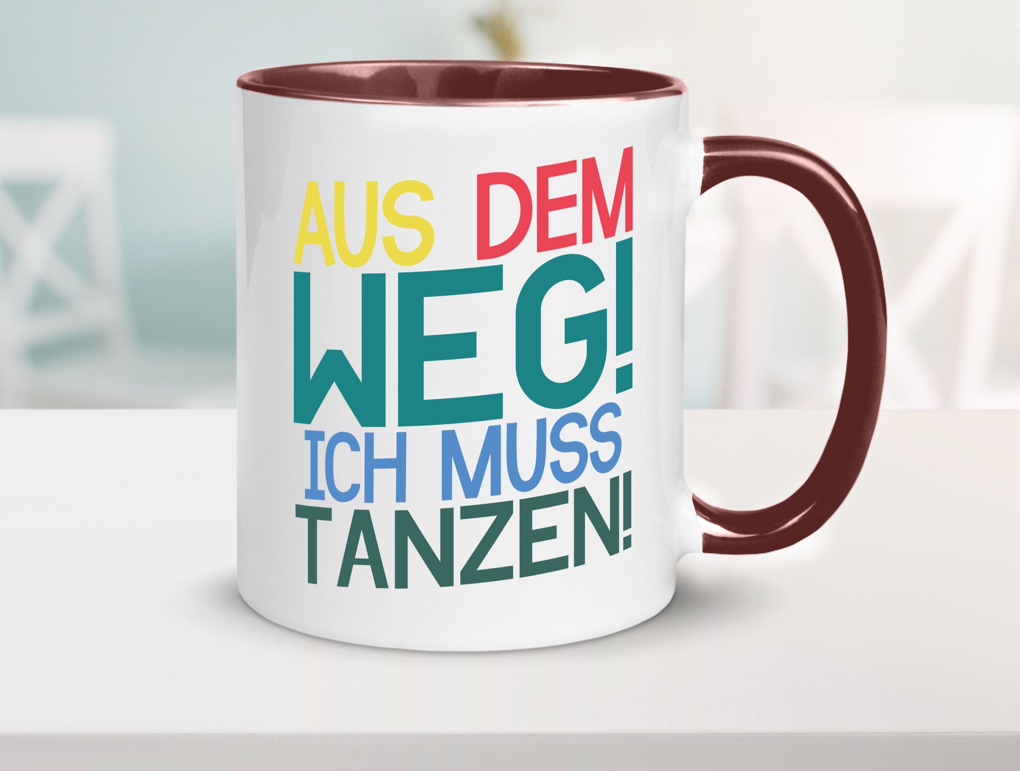 Aus dem Weg ich muss tanzen | Party Rausch Dancen Geschenkidee Humor Tasse