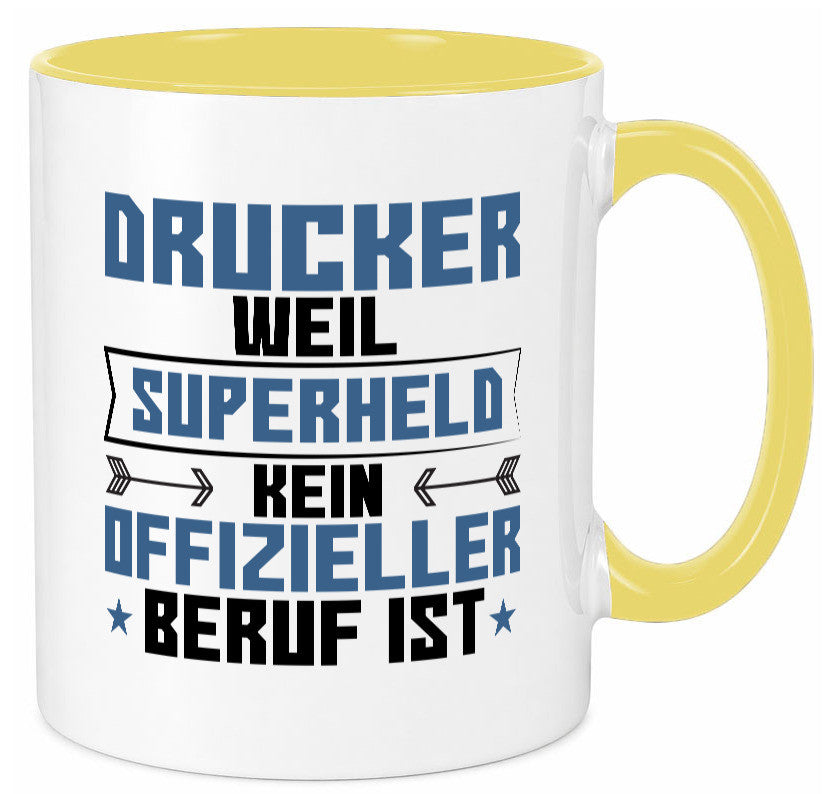 Superheld Drucker | Druckerei Print Medien Humor Geschenkidee Tasse