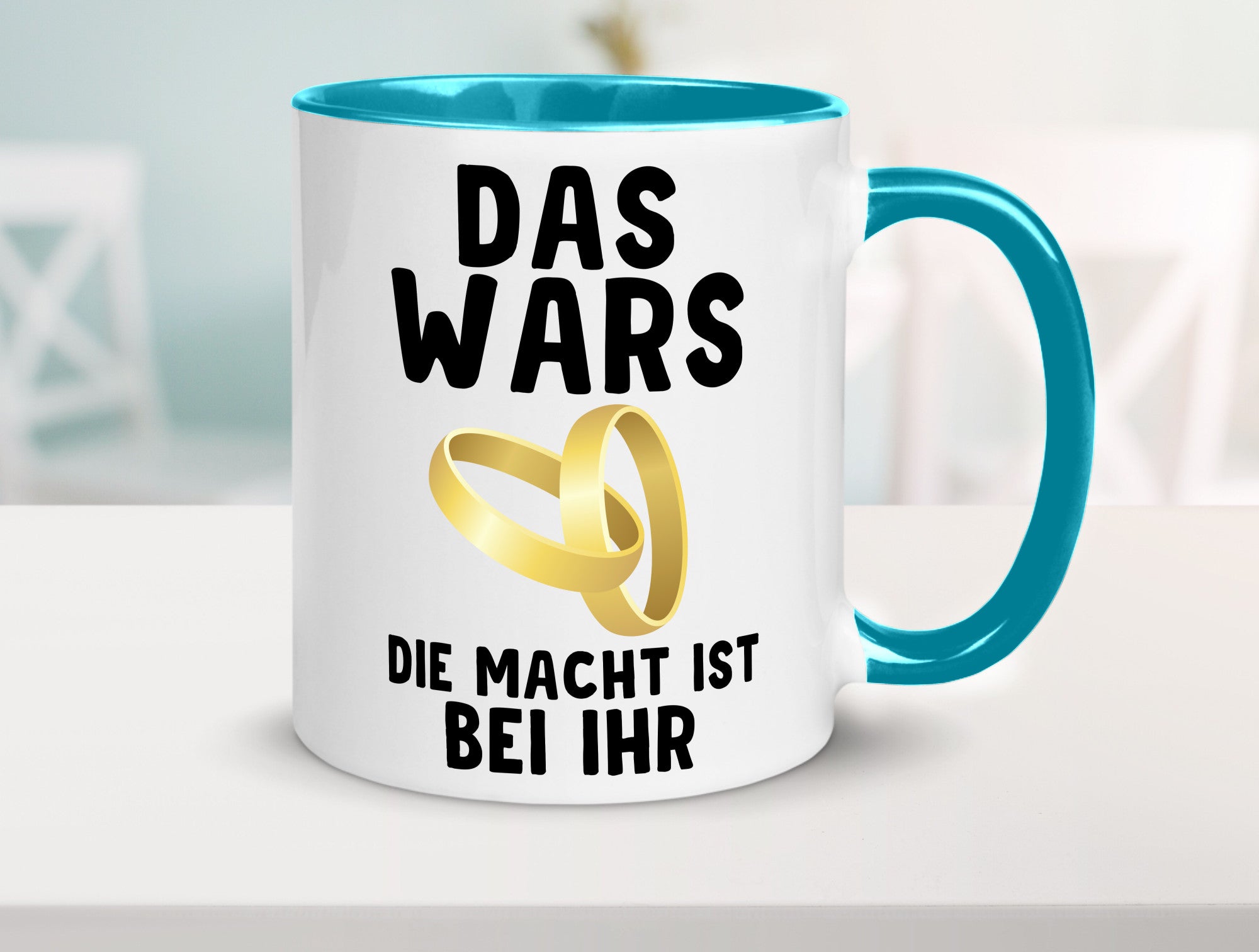 Die macht ist bei ihr | Hochzeit Tasse Ehemann Ehe Geschenk Humor Geschenkidee