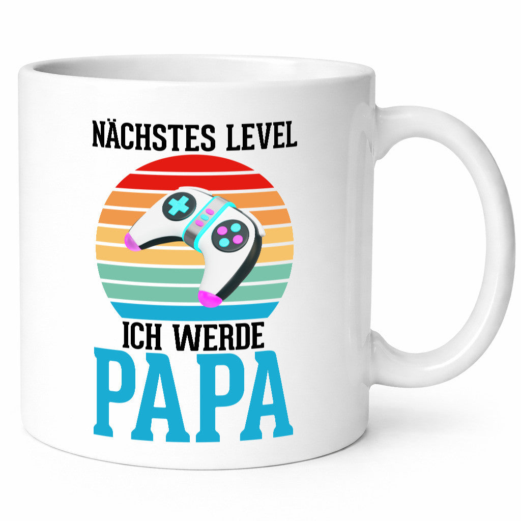 Nächstes Level ich werde Papa | Ankündigung Gamer Geschenkidee Humor Tasse