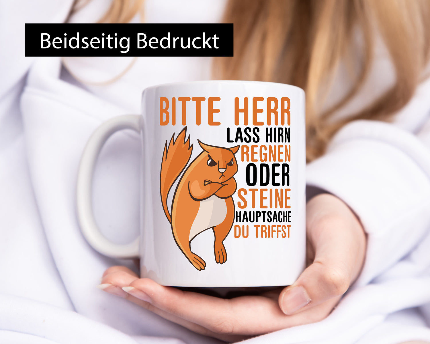 Herr lass Hirn regnen | wütendes Eichhörnchen Tier-Comic Humor Tierliebhaber