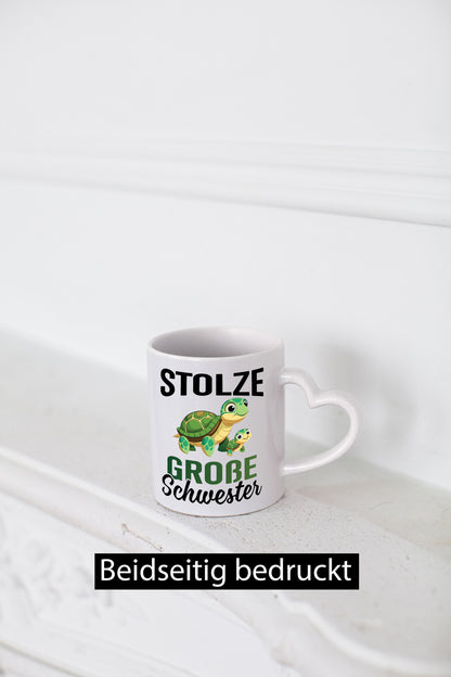 Stolze große Schwester | Schildgröte Geschwister Humor Geschenkidee Tasse