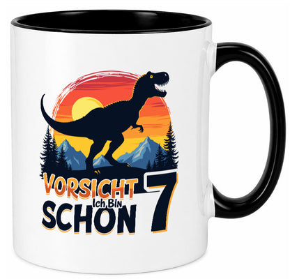 7. Geburtstag | 7 Jahre Dinosaurier v2 Geschenk Geschenkidee lustiger Spruch