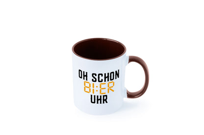 Oh schon Bier Uhr | Biertrinker Party Feiern Pils Humor Geschenkidee Tasse