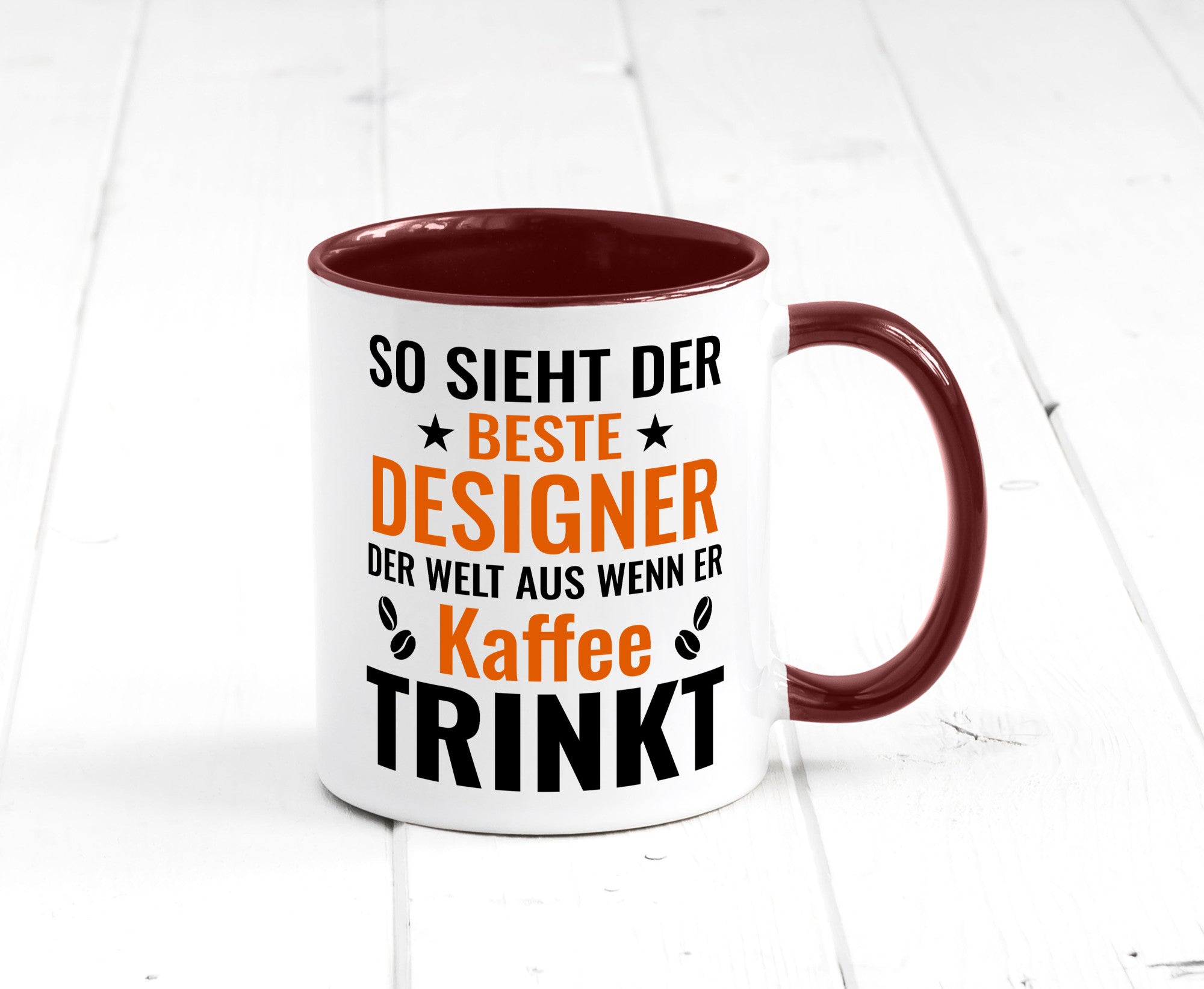 Kaffee trinkt: Designer Beruf | Mode Geschenkidee Arbeit Kollegen Büro Humor
