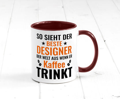 Kaffee trinkt: Designer Beruf | Mode Geschenkidee Arbeit Kollegen Büro Humor