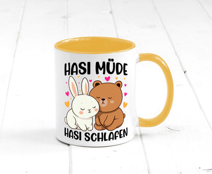 Hasi Müde | schlafen Kaninchen Häschen v2 lustiger Spruch Geschenk Humor