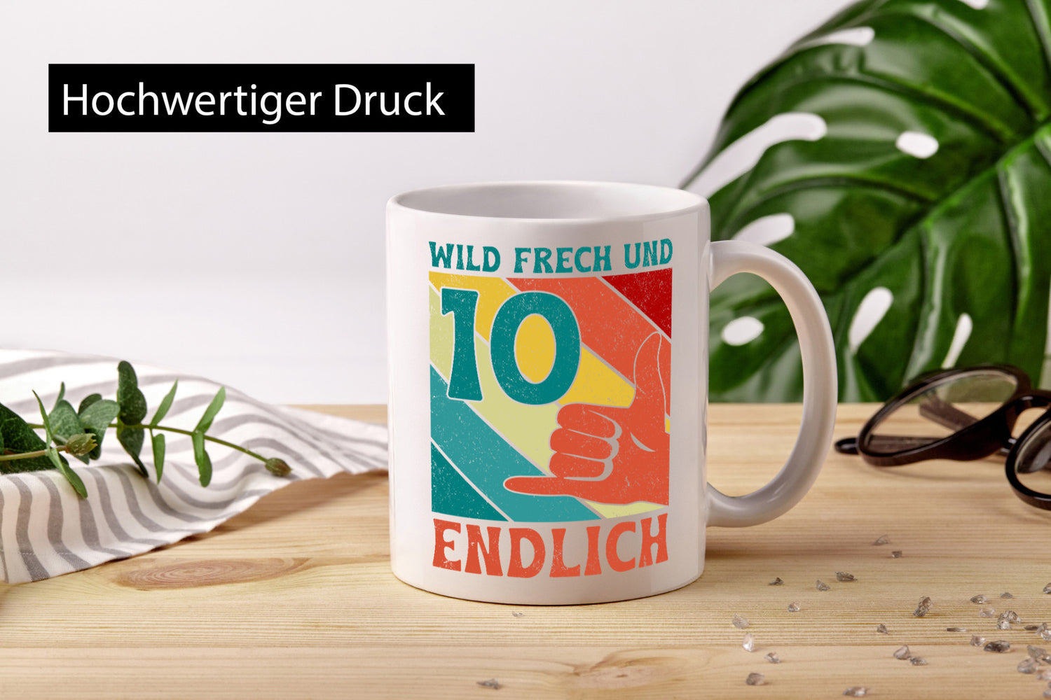 10. Geburtstag | 10 Jahre Wild und Frech Humor Geschenkidee Tasse