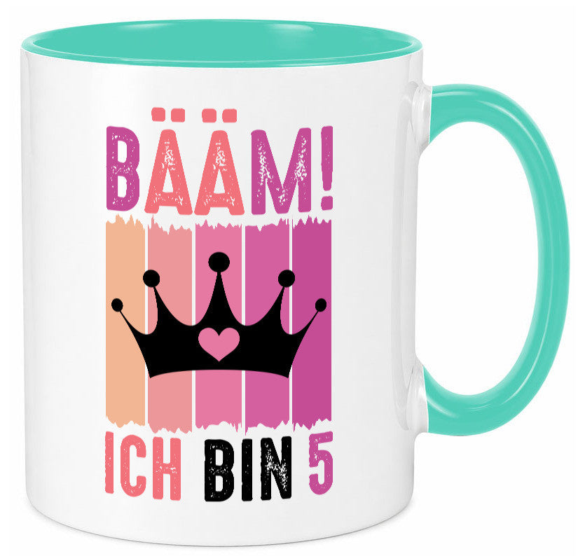 5. Geburtstag | 5 Jahre Bääm ich bin Krone lustiger Spruch Geschenk Tasse
