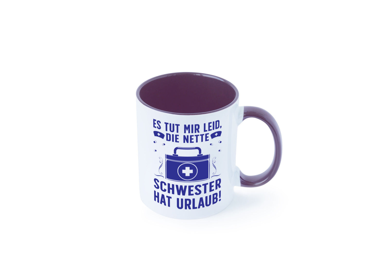 Nette Schwester hat Urlaub | Arztkoffer Tabletten lustiger Spruch Geschenk