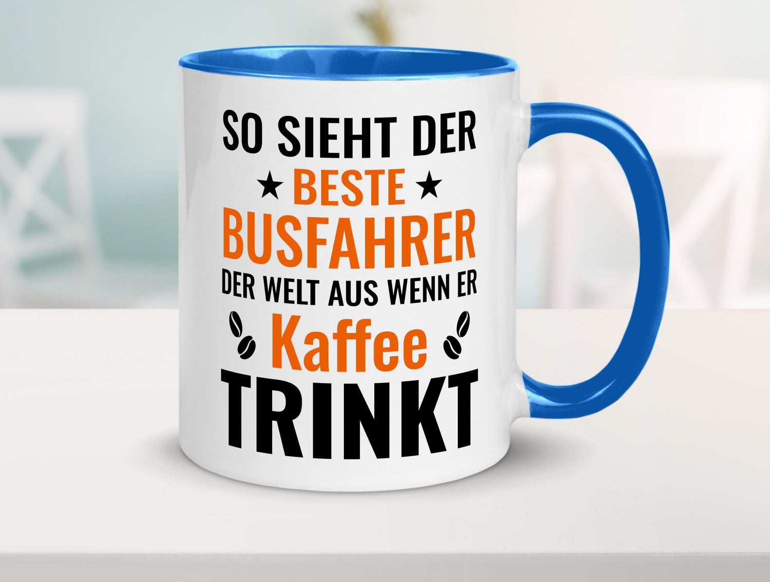 Kaffee trinkt: Busfahrer | Berufsfahrer Fahrer Geschenk Arbeit Kollegen Büro