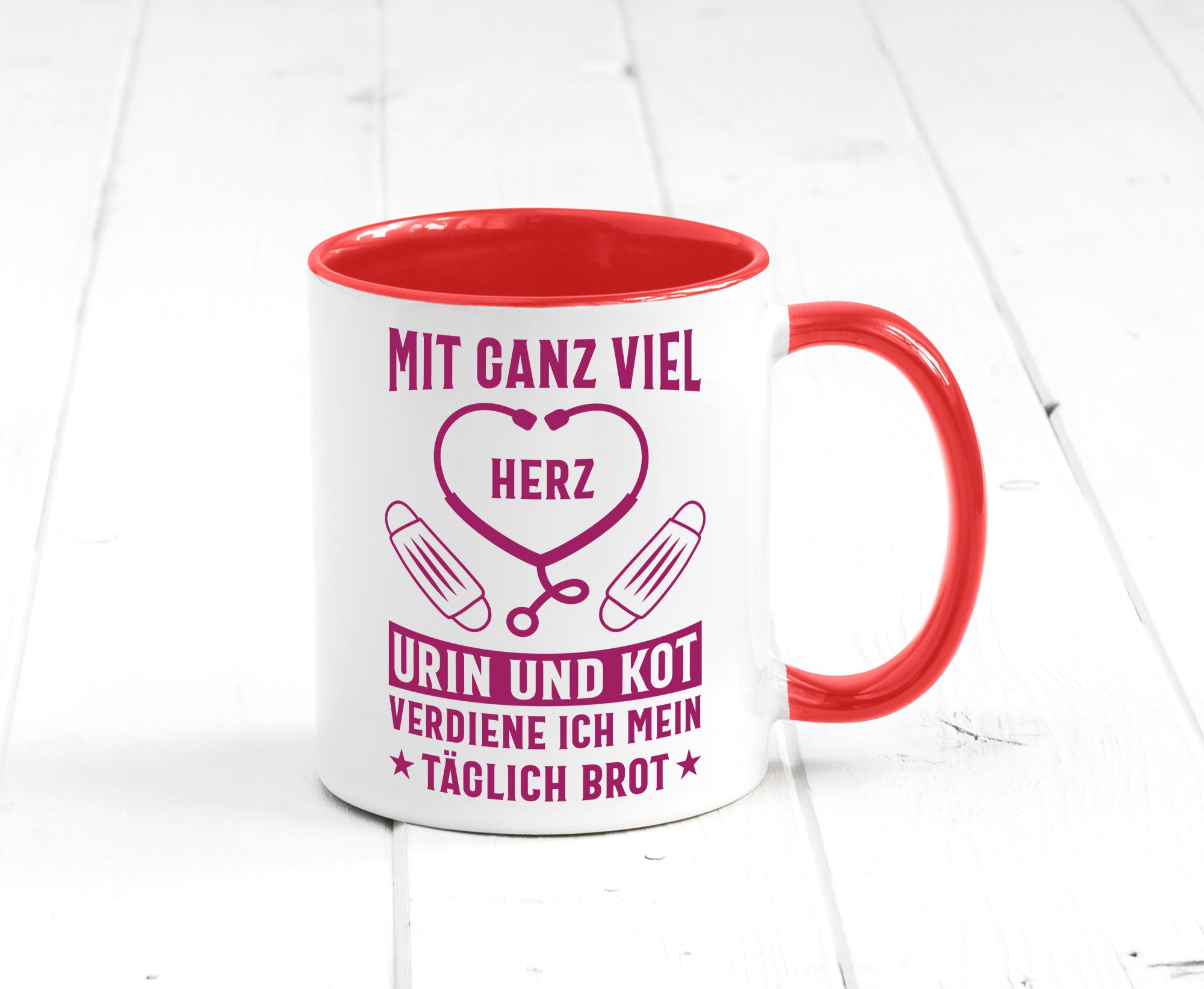 Herz, Urin, Kot, damit verdien ich mein Brot | Stethoskop Geschenk Humor