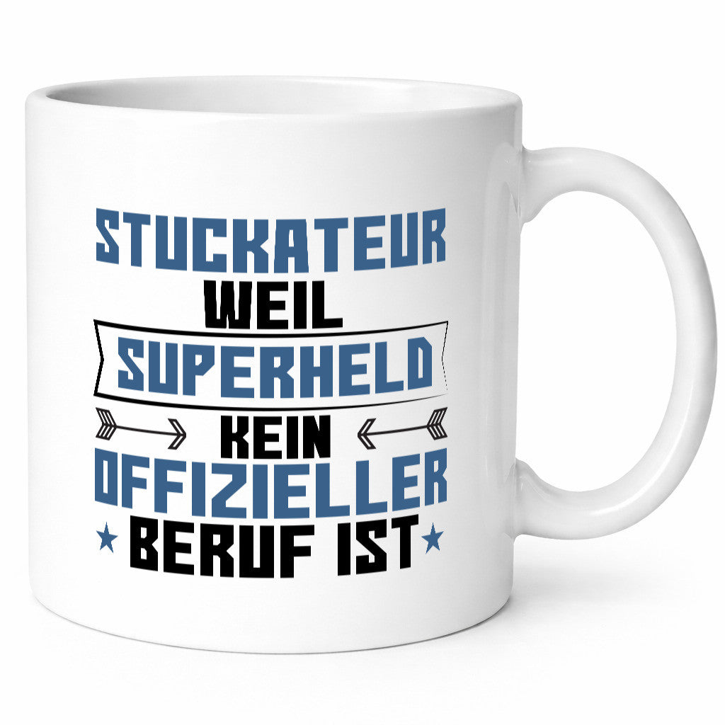 Superheld Stuckateur | Innenausbau Beruf Humor Arbeit Kollegen Büro