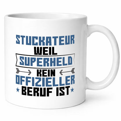 Superheld Stuckateur | Innenausbau Beruf Humor Arbeit Kollegen Büro
