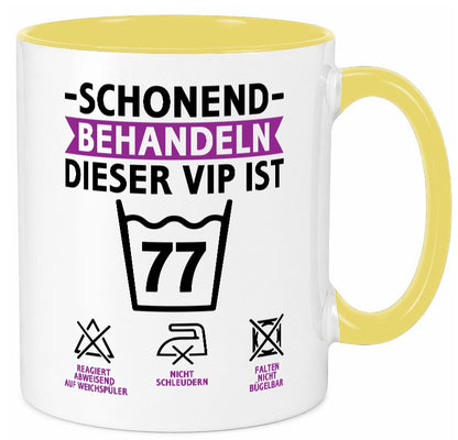 77 Geburtstag | schonend behandeln Jahre v2 lustig Geschenkidee Geschenk Tasse