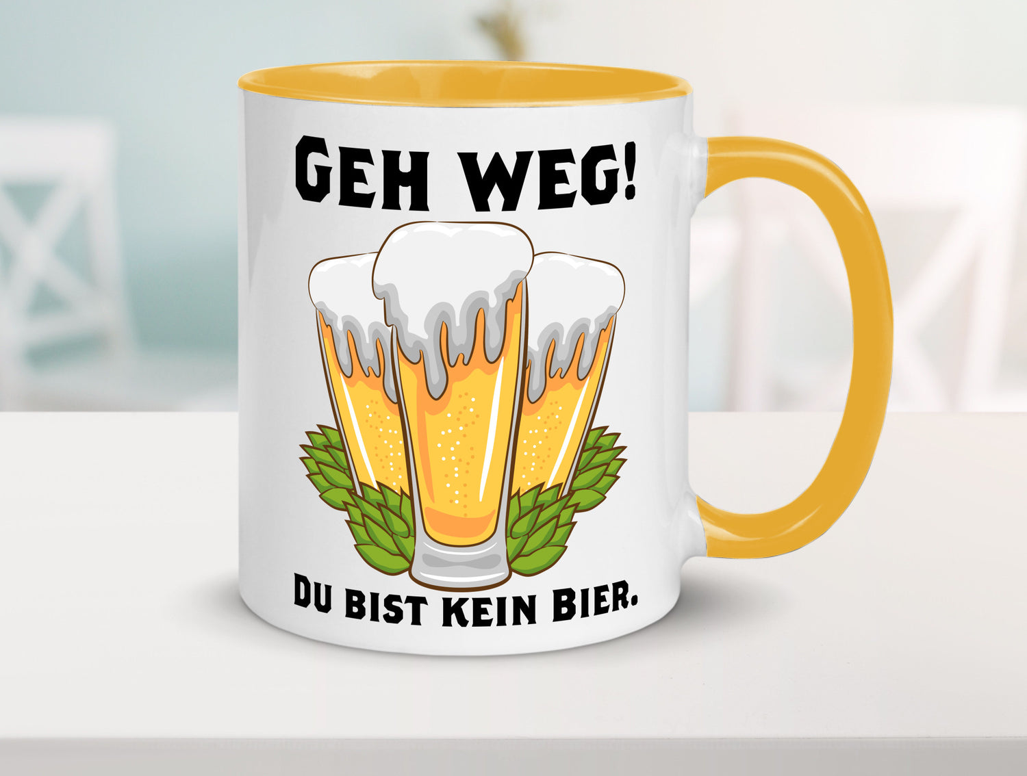 Geh weg du bist kein Bier | bierliebhaber v2 Humor Geschenkidee Tasse