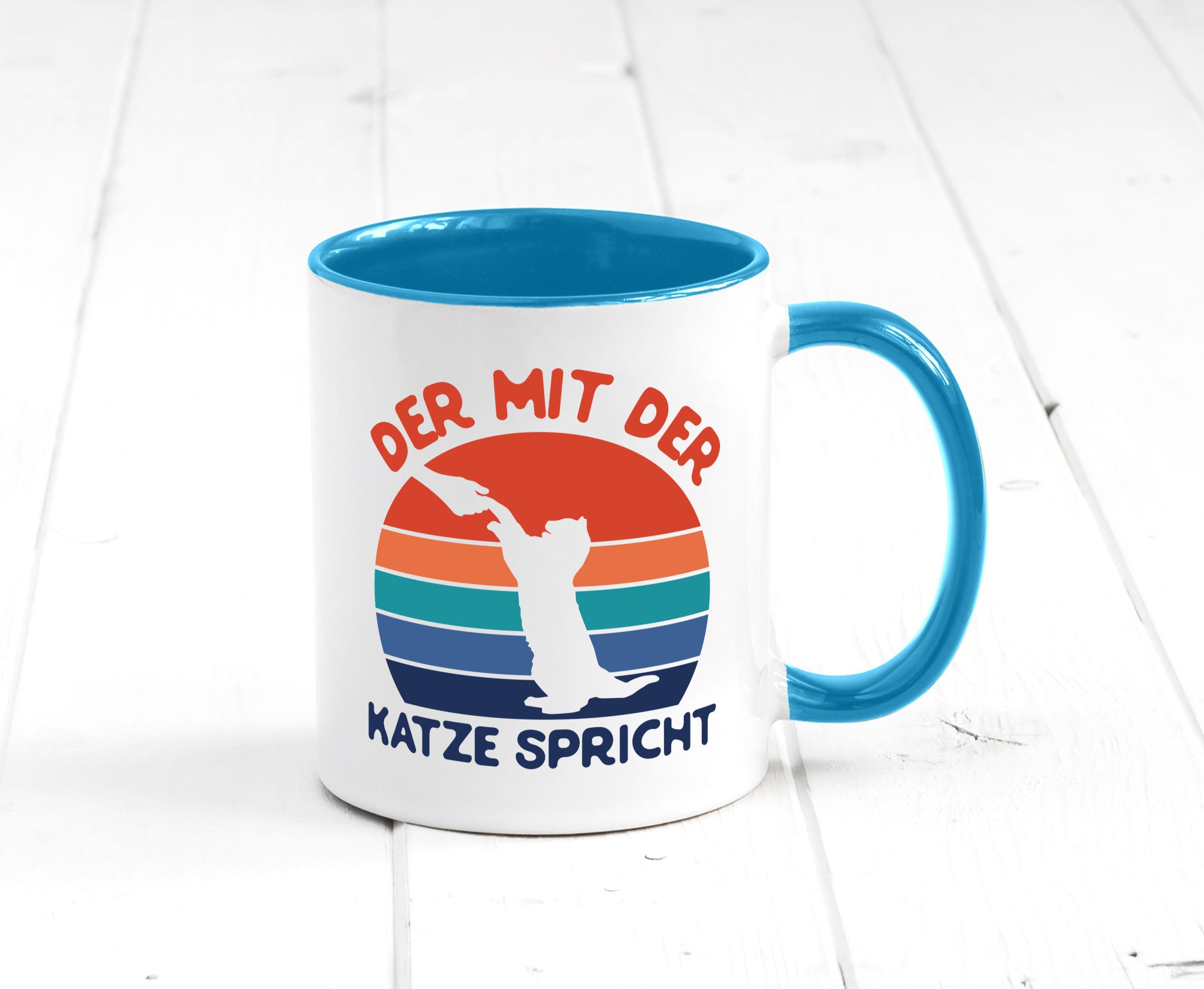 Der mit Katze Spricht | Katzenliebhaber Humor Tierliebhaber Geschenkidee Tasse