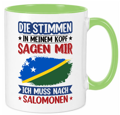 Salomonen | Urlaub Stimmen in meinem Kopf Traumland v2 Humor Geschenkidee Tasse