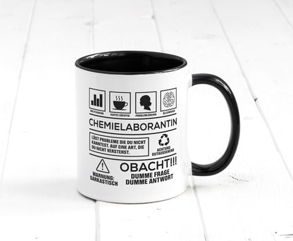 Achtung Probleme Chemielaborantin | Laborantin Chemie Geschenk Humor