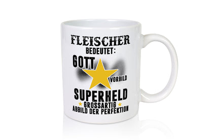 Bedeutung von Fleischer | Schlachterei lustig Humor Geschenkidee Geschenk Tasse