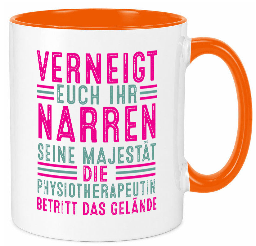 Verneigt euch: Physiotherapeutin Humor Geschenkidee Tasse
