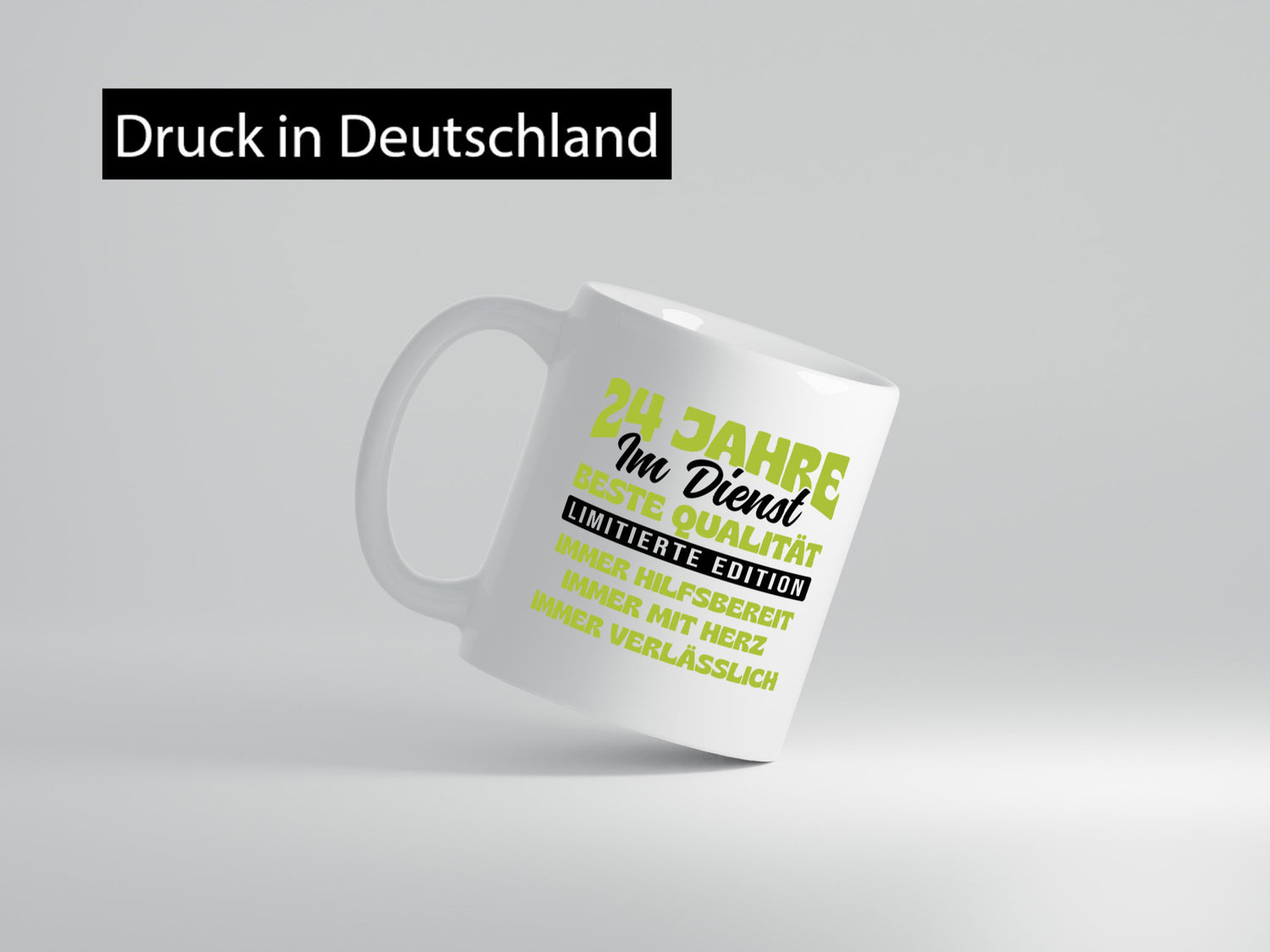 24 Jahre im Dienst | Jubiläum Arbeit v4 lustig Kollegen Büro Geschenk Tasse