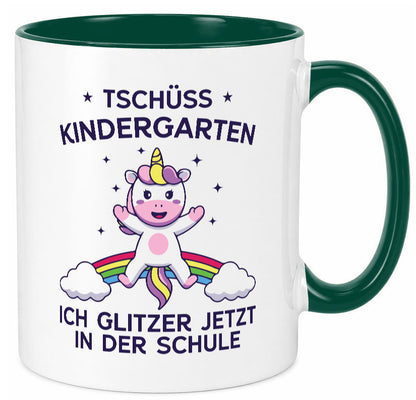 Kindergarten, jetzt Schule | Einhorn Geschenk Humor Geschenkidee lustiger Tasse