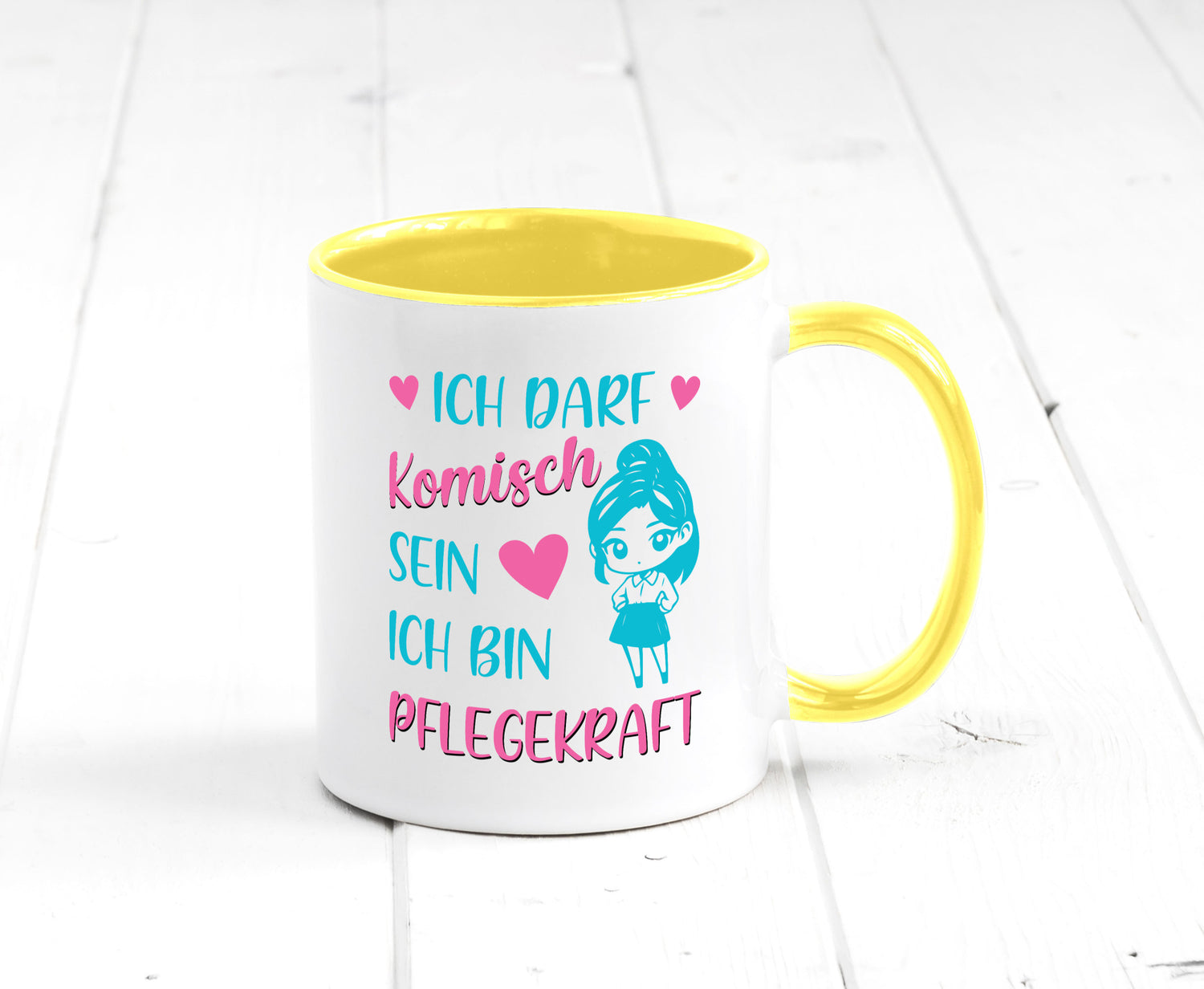 Ich darf komisch sein | Pflegekraft Geschenkidee Humor Tasse