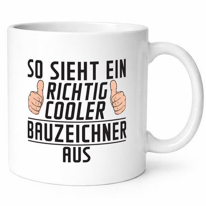 Richtig Cooler Bauzeichner | Zeichner Humor Geschenkidee Tasse
