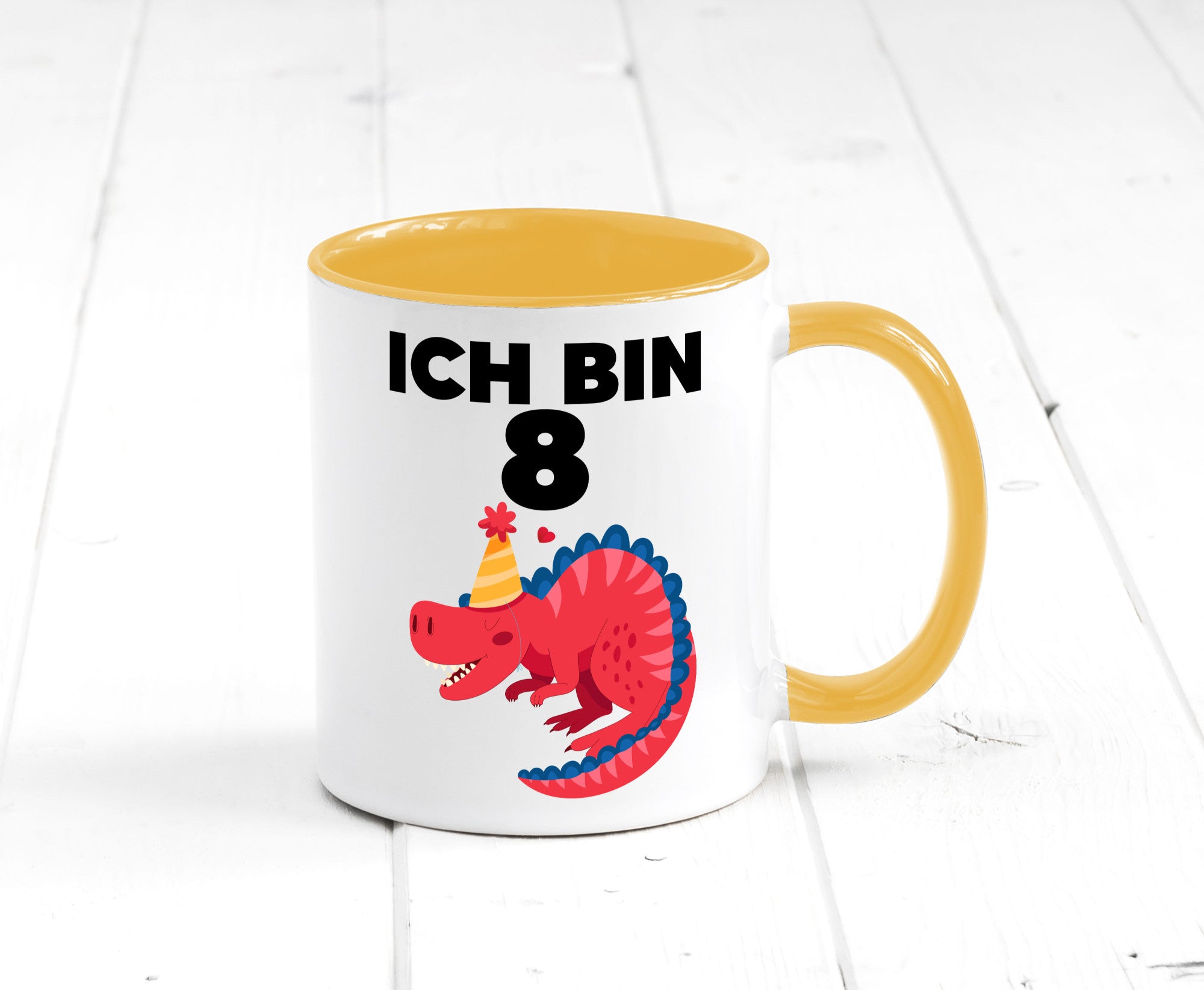 8. Geburtstag | Dino Dinosaurier 8 Jahre lustig Geschenkidee Geschenk Tasse