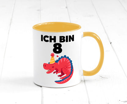 8. Geburtstag | Dino Dinosaurier 8 Jahre lustig Geschenkidee Geschenk Tasse