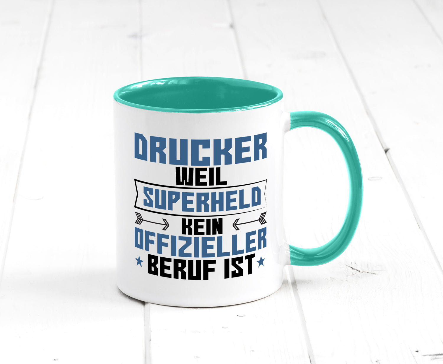 Superheld Drucker | Druckerei Print Medien Humor Geschenkidee Tasse