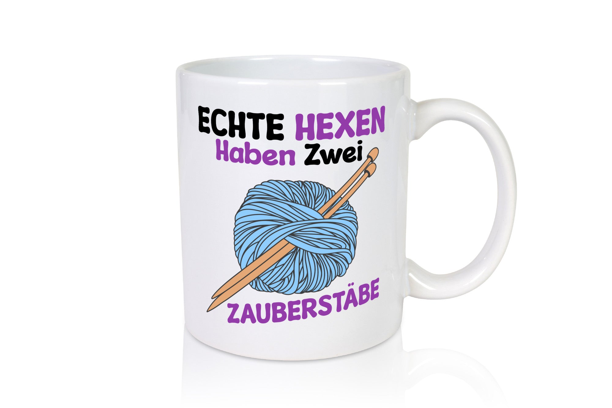 Echte Hexen haben zwei Zauberstäbe | Stricken v2 lustiger Spruch Geschenk Humor