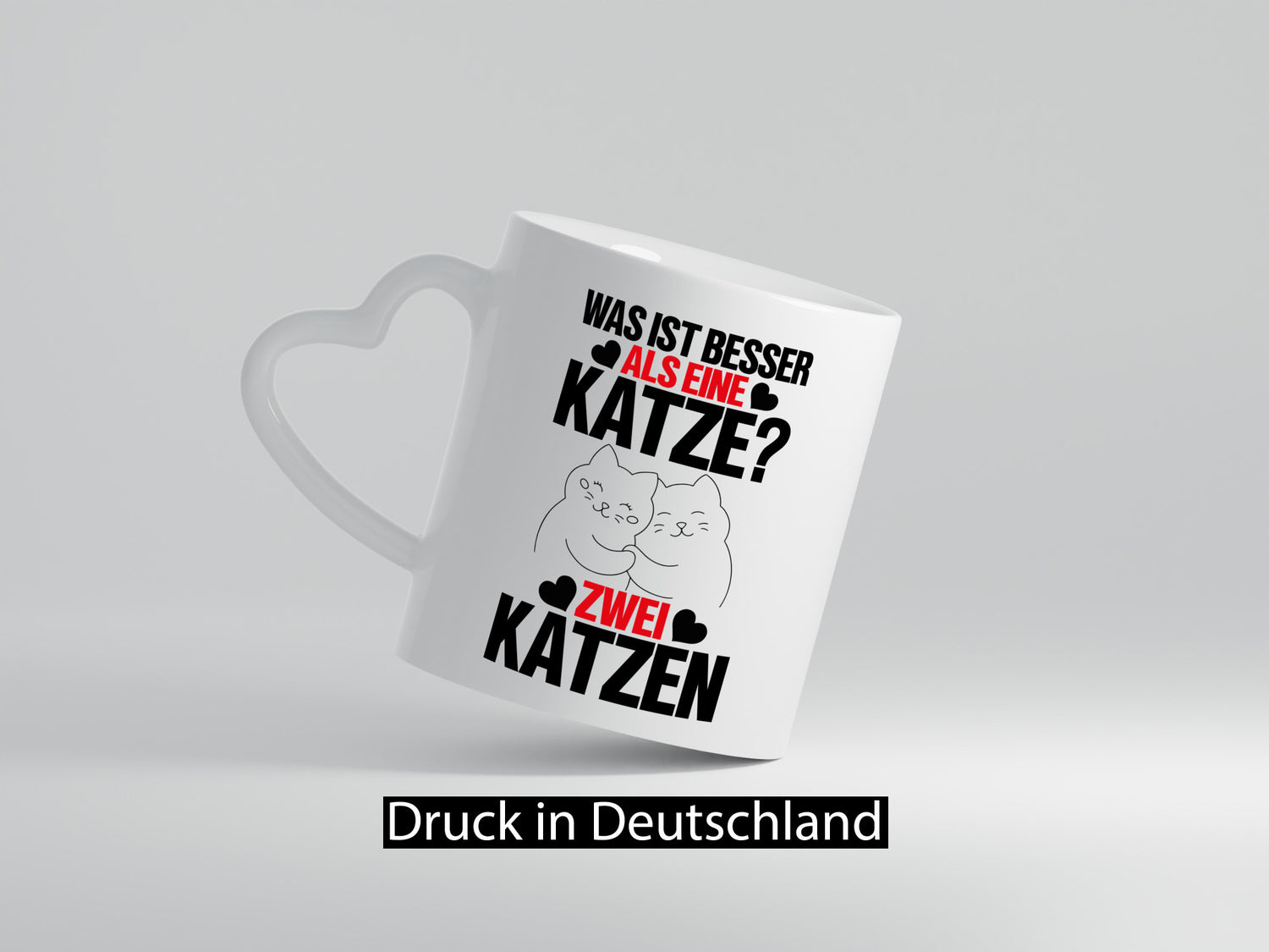 Katzenliebe Tasse | zwei Katzen Katzenbesitzer Spruch lustig Tierliebhaber