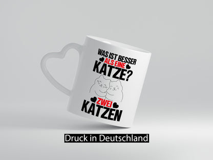 Katzenliebe Tasse | zwei Katzen Katzenbesitzer Spruch lustig Tierliebhaber