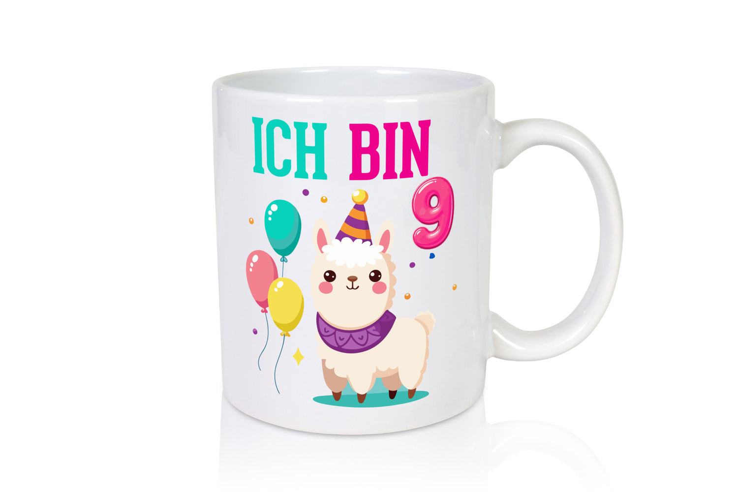 9. Geburtstag | 9 Jahre Lama Alpaka Humor Geschenkidee Tasse