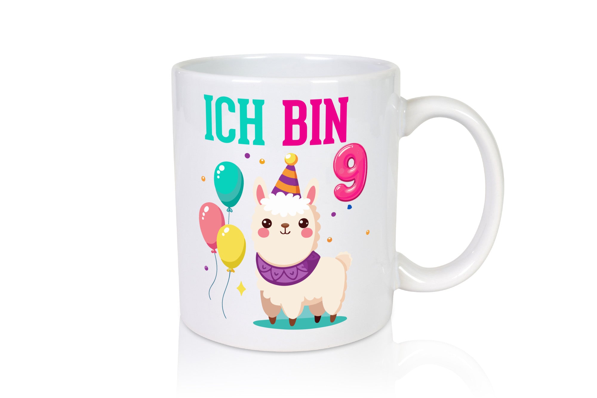 9. Geburtstag | 9 Jahre Lama Alpaka Humor Geschenkidee Tasse