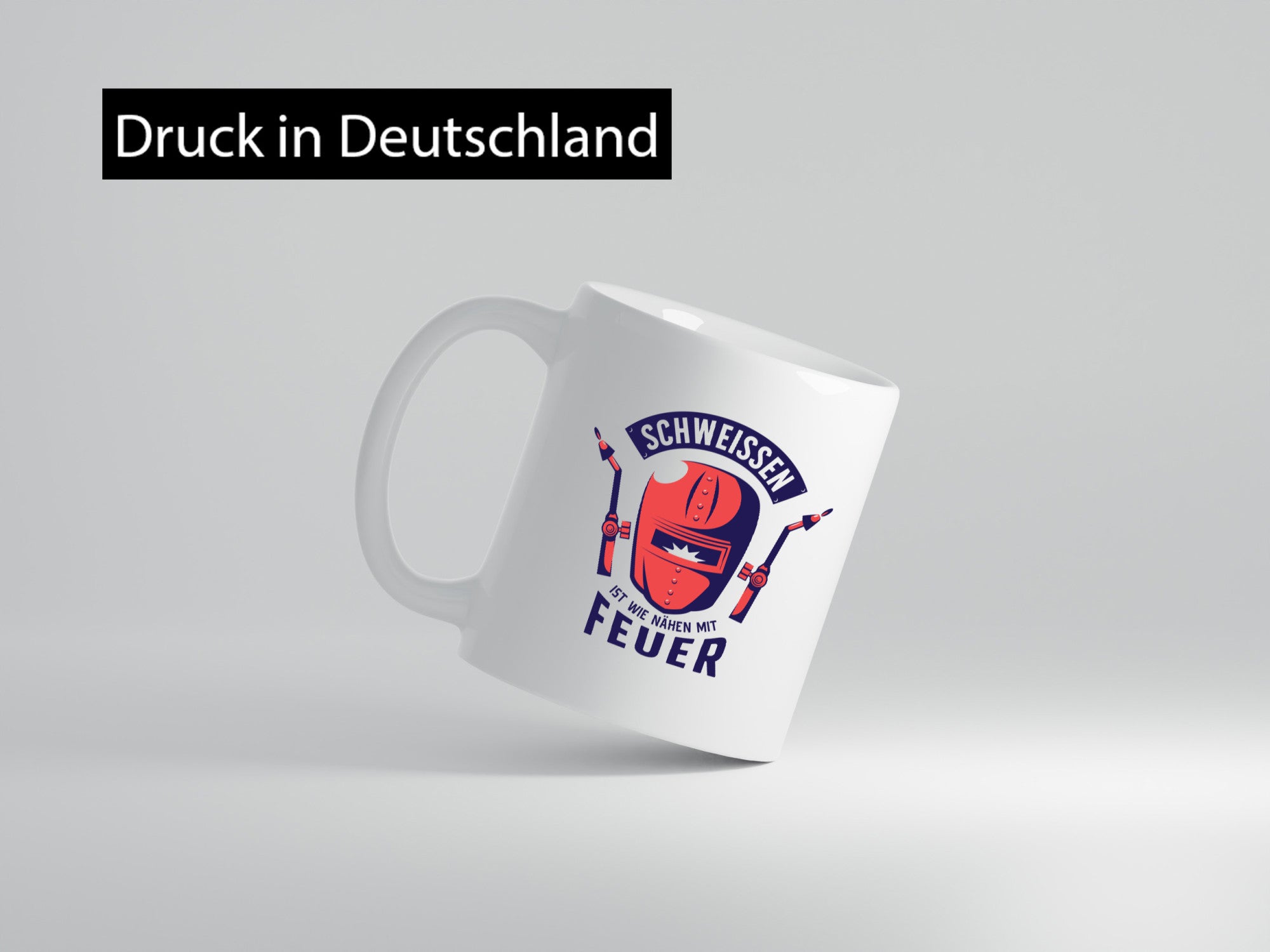 Schweissen, nähen mit Feuer | Schweissmaske Humor Geschenkidee Tasse