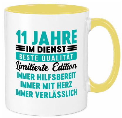 11 Jahre im Dienst | Jubiläum Arbeit v5 lustig Kollegen Büro Geschenk Tasse