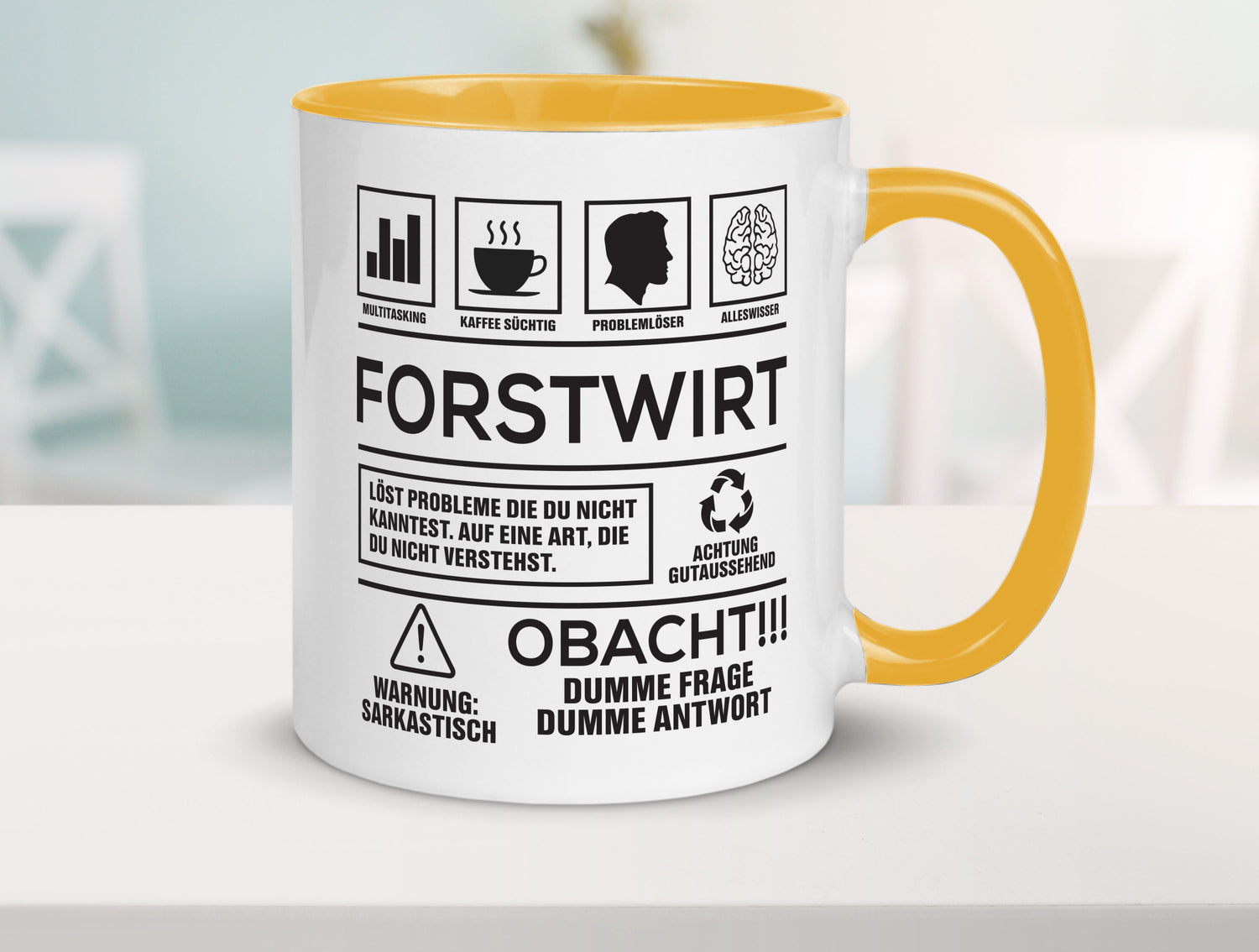 Achtung Probleme Forstwirt | Waldarbeiter lustig Arbeit Kollegen Büro Geschenk