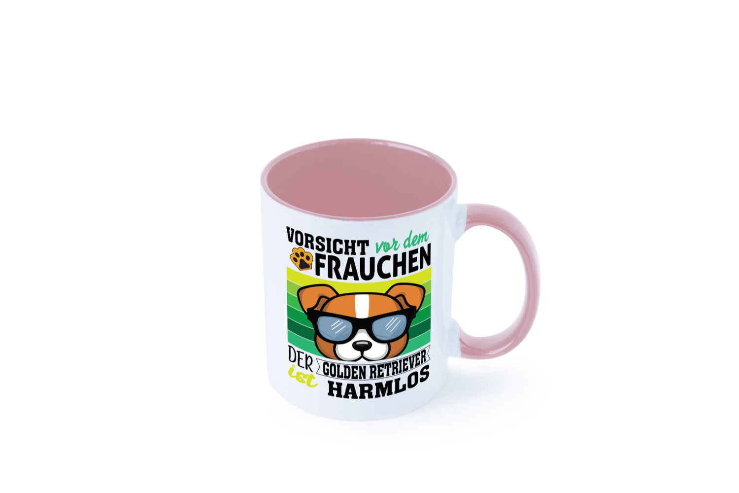 Vorsicht vor dem Frauchen Golden Retriever ist Harmlos lustiger Spruch Geschenk