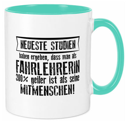 Neuste Studien: Fahrlehrerin| Fahrschule Humor Geschenkidee Tasse