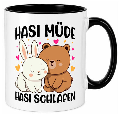 Hasi Müde | schlafen Kaninchen Häschen v2 lustiger Spruch Geschenk Humor